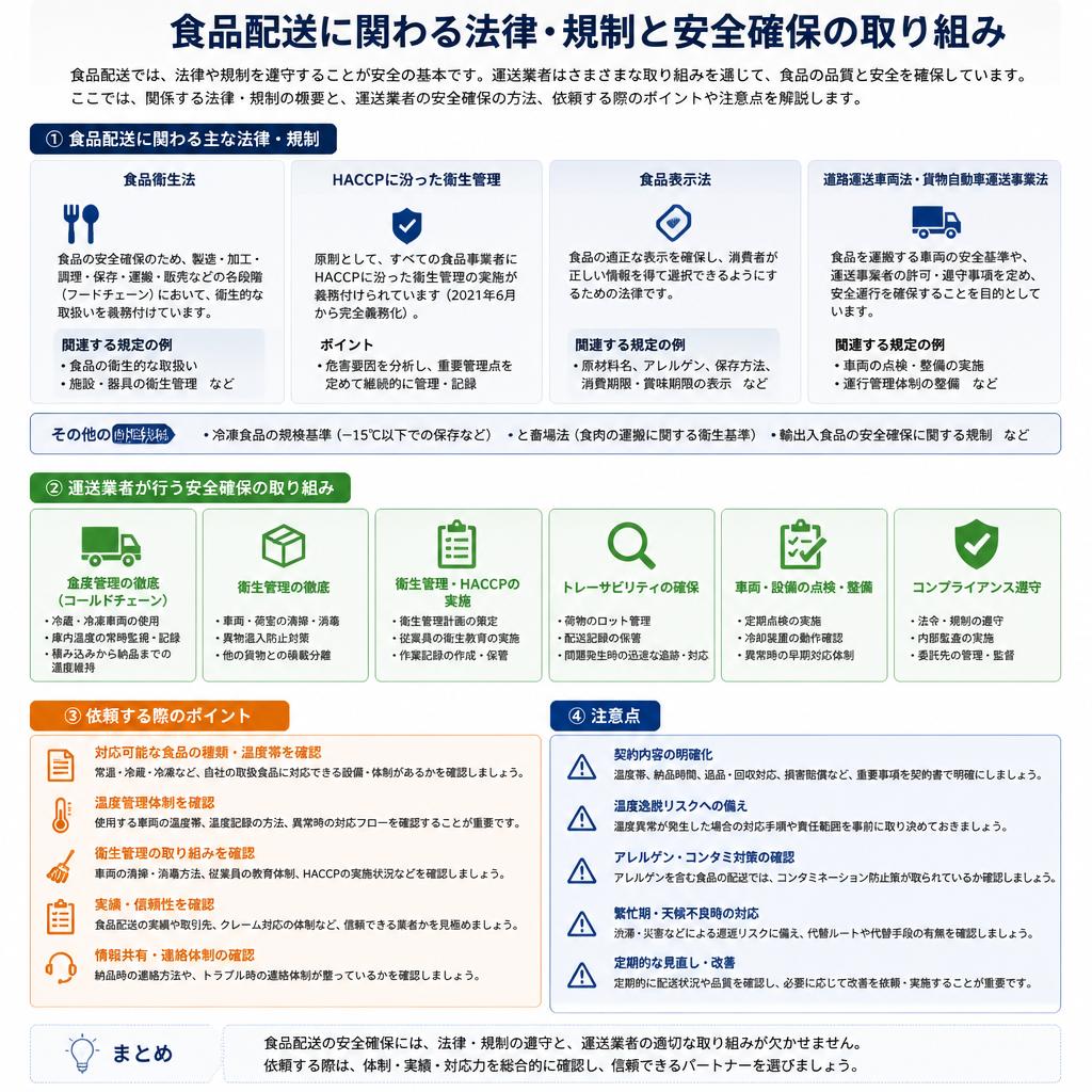 食品配送に関する規制を知る