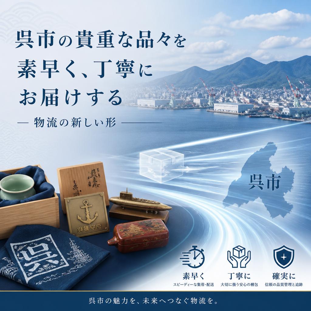 呉市の貴重な品々を素早く、丁寧にお届けする物流の新しい形