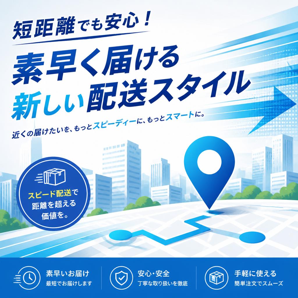 短距離でも安心！素早く届ける新しい配送スタイル