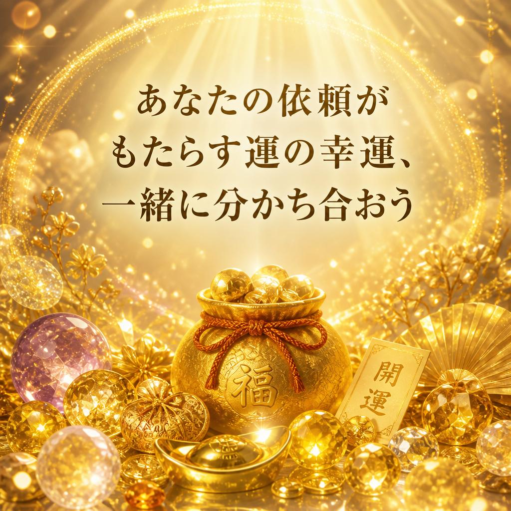 あなたの依頼がもたらす運の幸運、一緒に分かち合おう