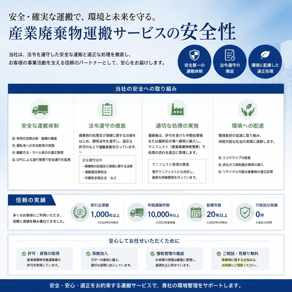 産業廃棄物運搬の安全性