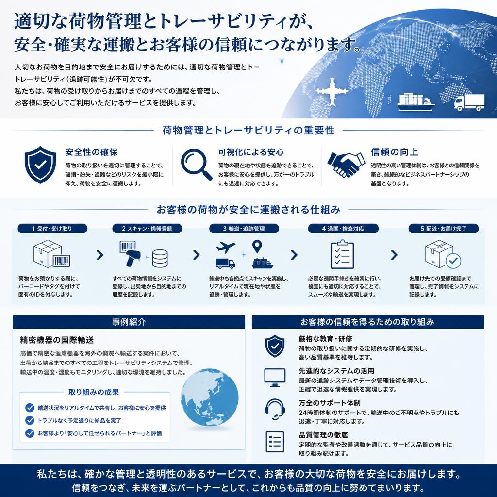 荷物管理とトレーサビリティ