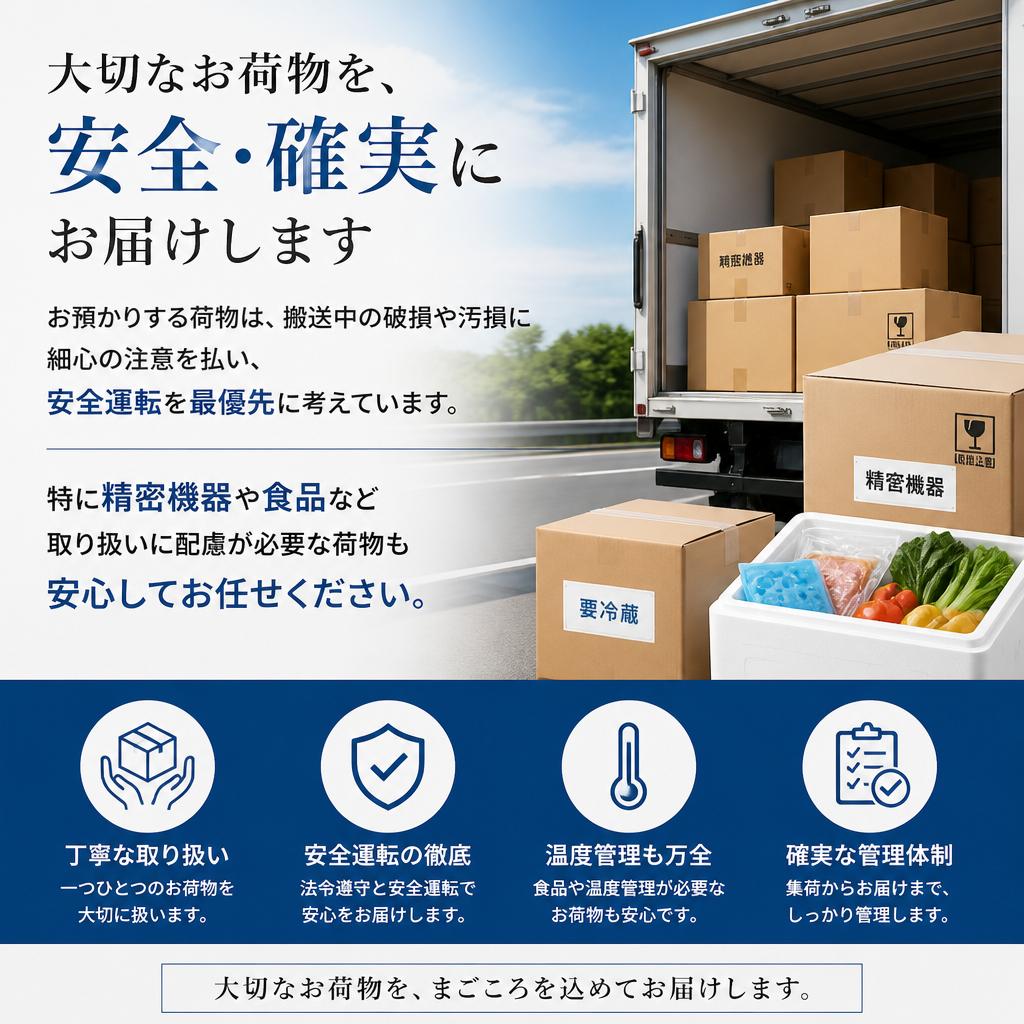 安全・安心の配送