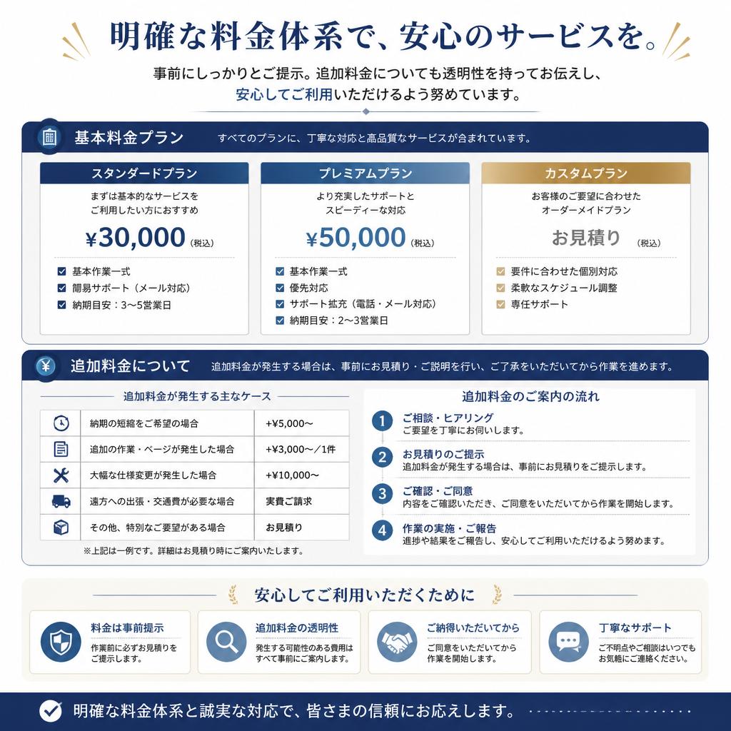料金体系の明確さ