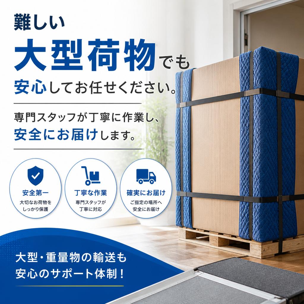 大型荷物の配送もお任せ！