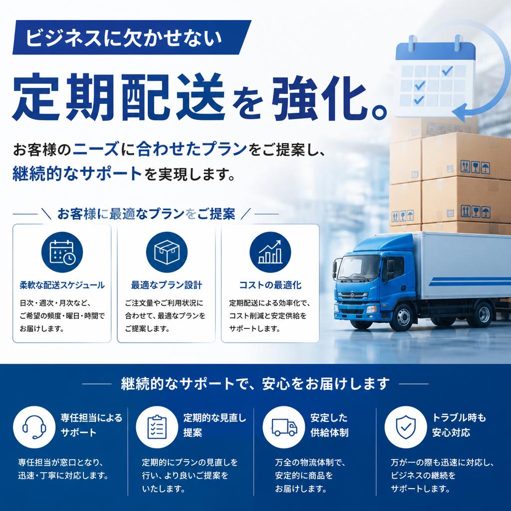定期便で安定した配送サービス