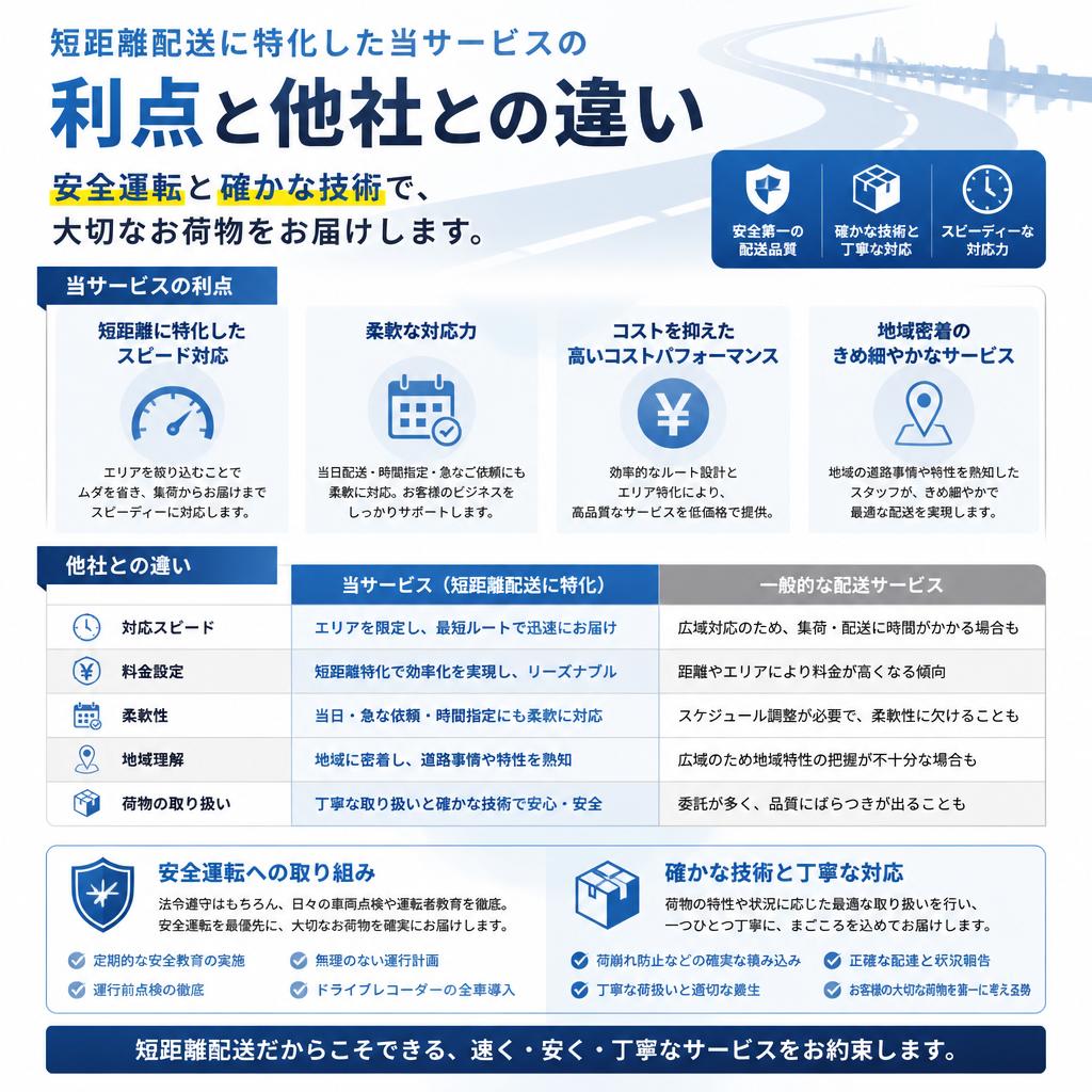 短距離配送の強み