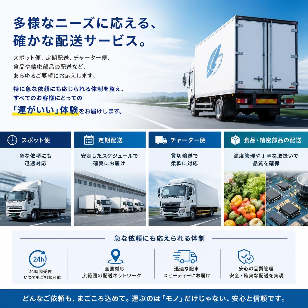 多様な配送サービスのご紹介