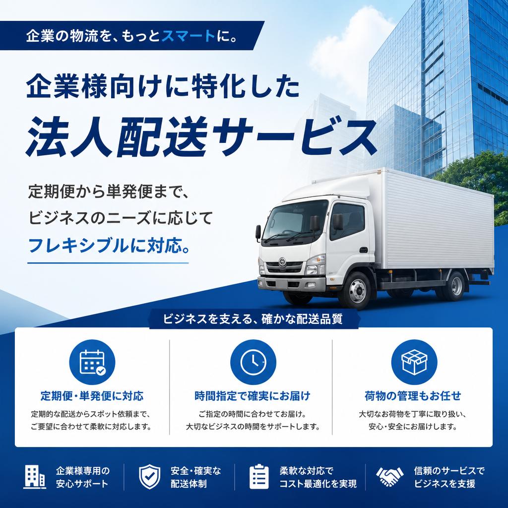 法人配送に特化したサービス