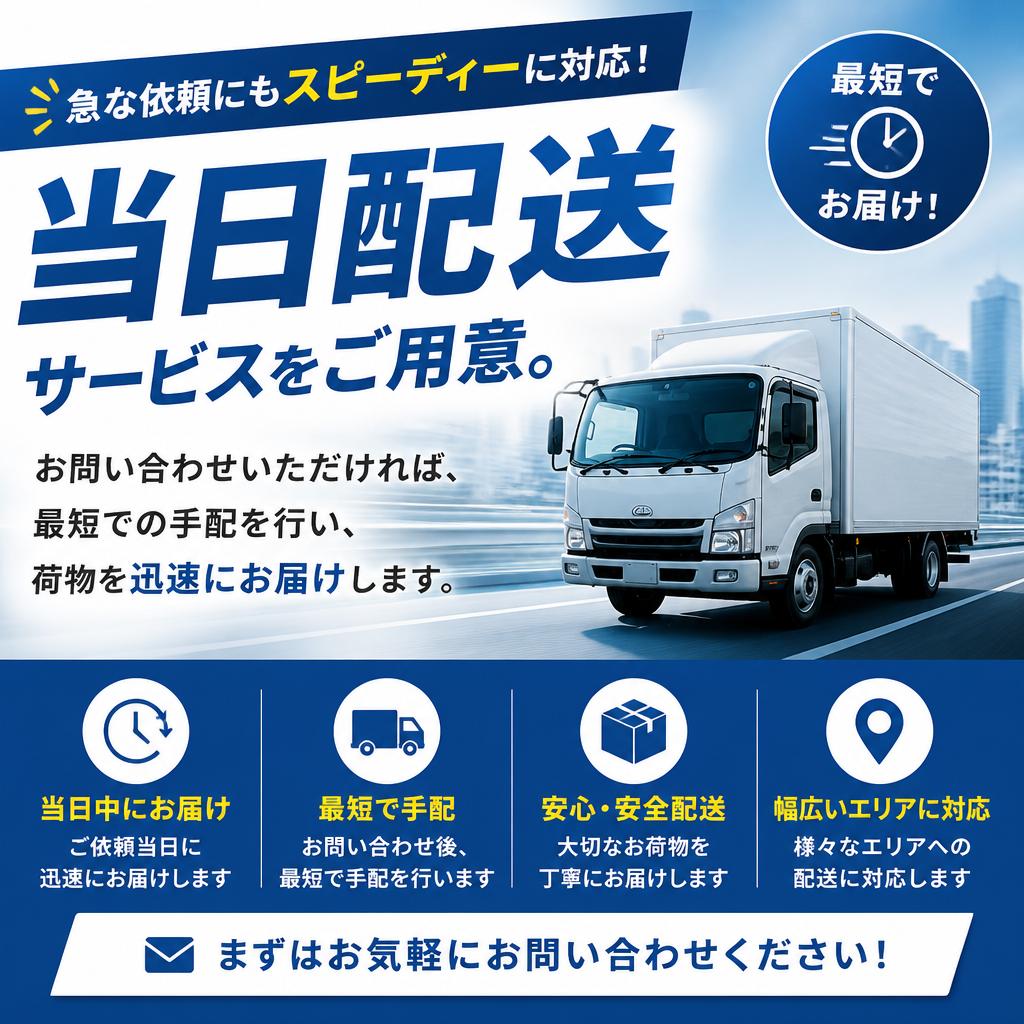 当日配送の迅速対応