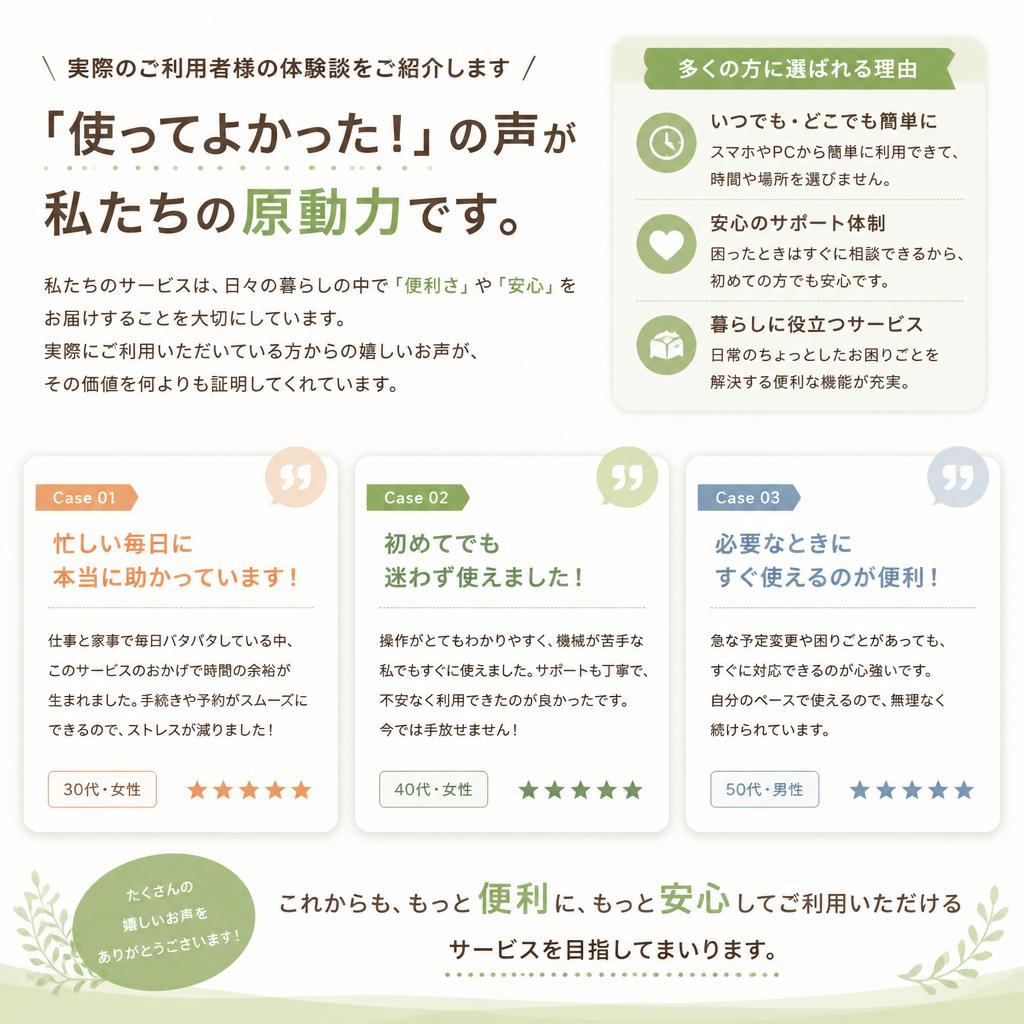 依頼者の声