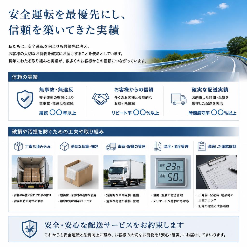 信頼の実績と丁寧な作業