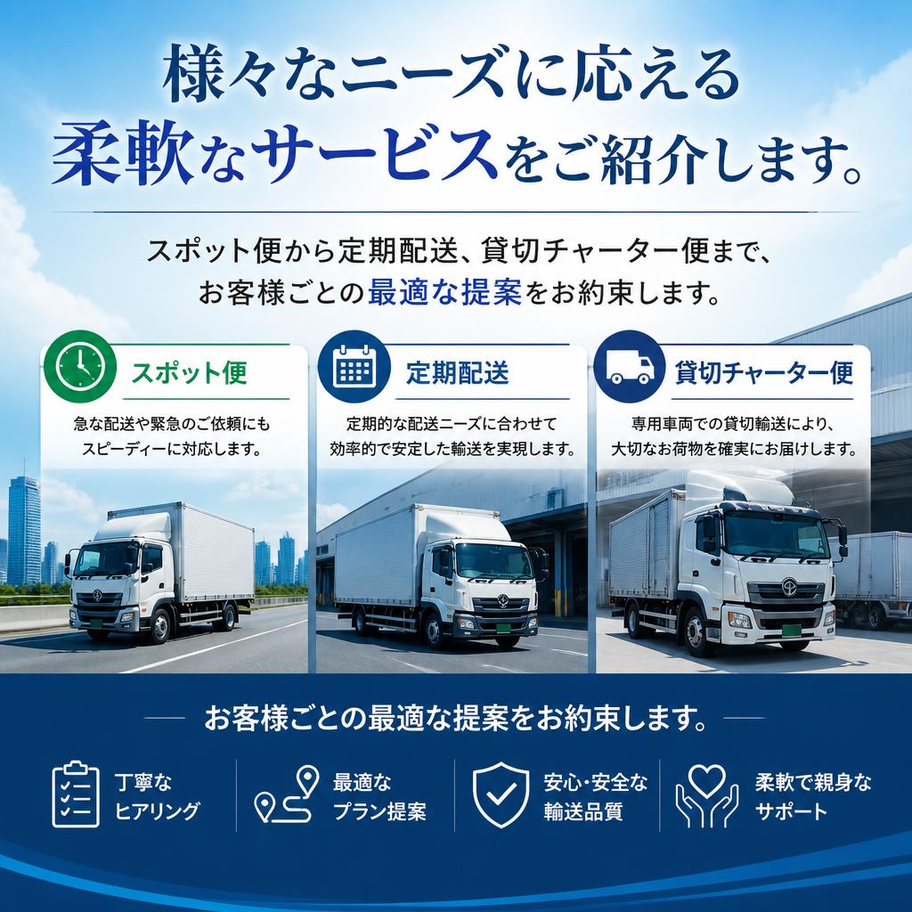 柔軟な配送プラン