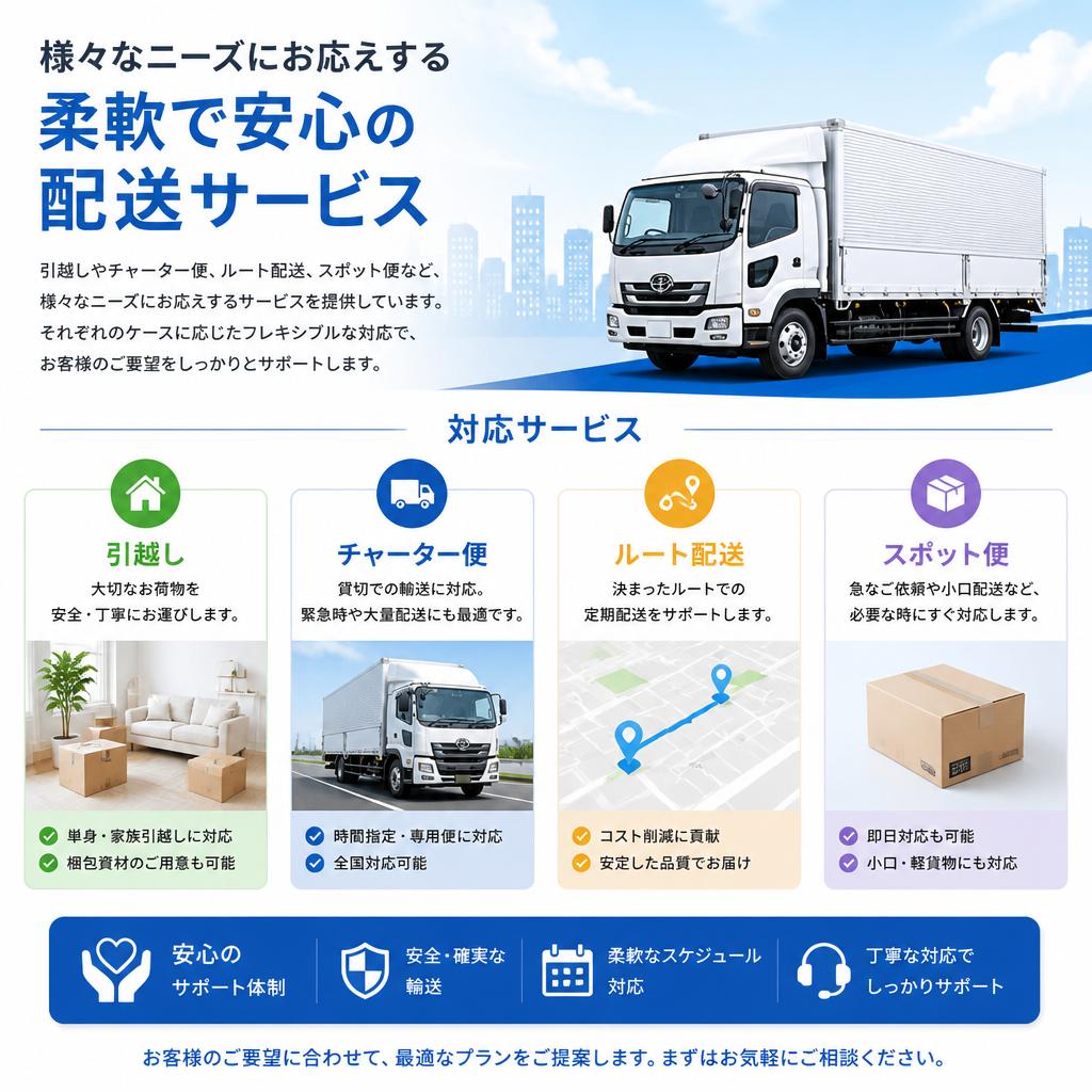 多様な配送サービスの紹介