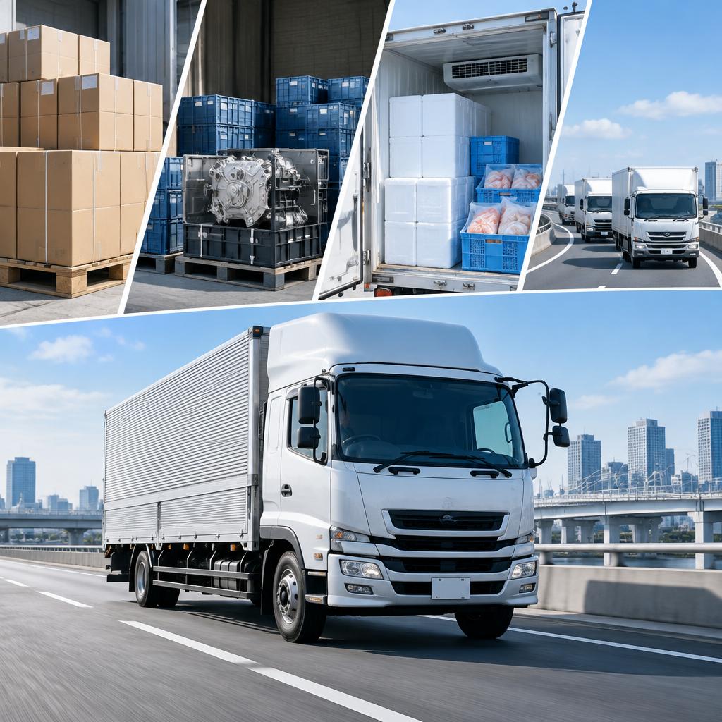 特殊部品運搬も冷凍食品配送も、荷物に合わせた最適な方法で
