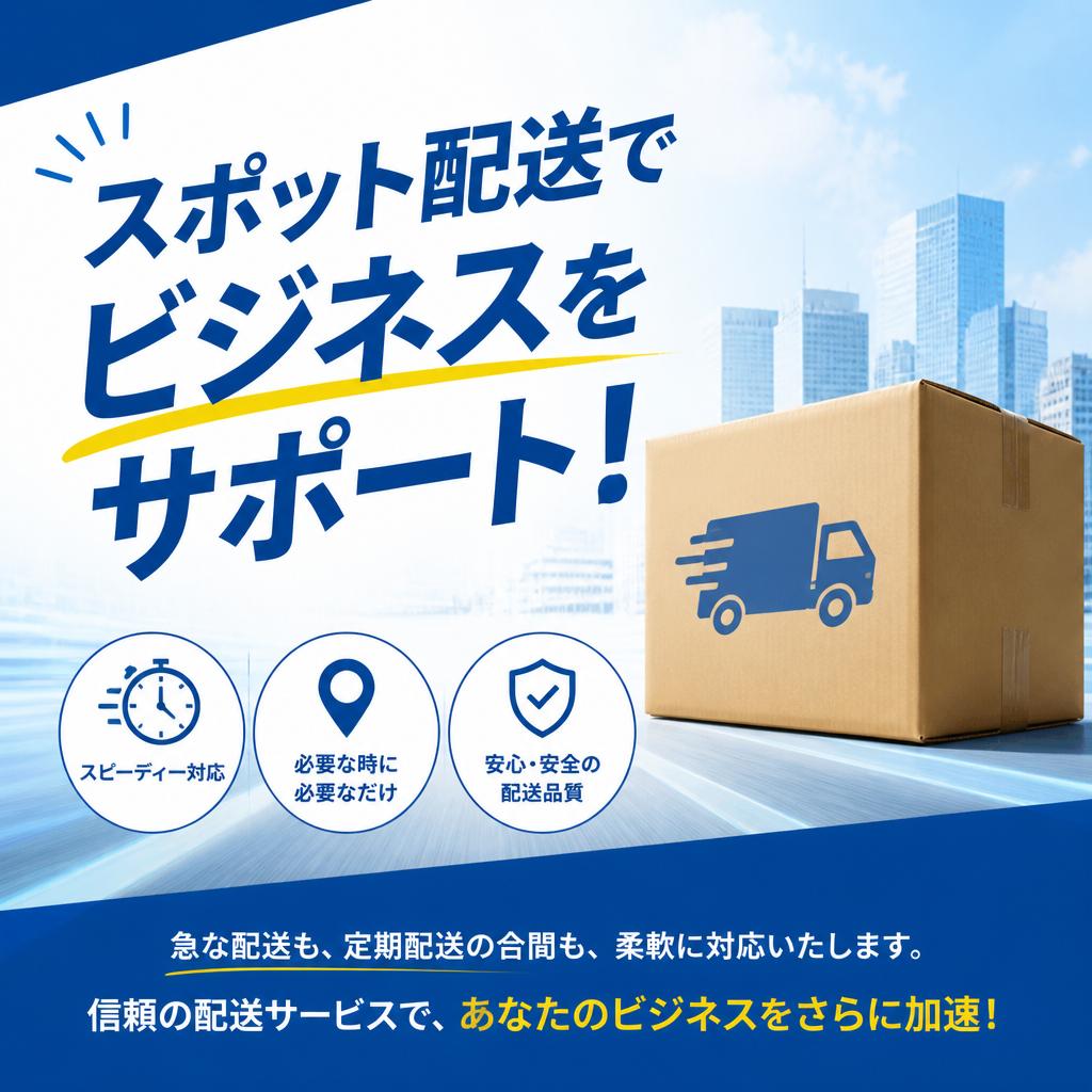 スポット配送でビジネスをサポート！