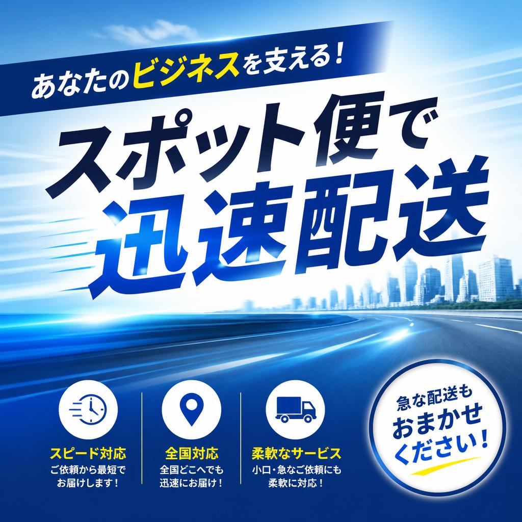 あなたのビジネスを支える！スポット便で迅速配送