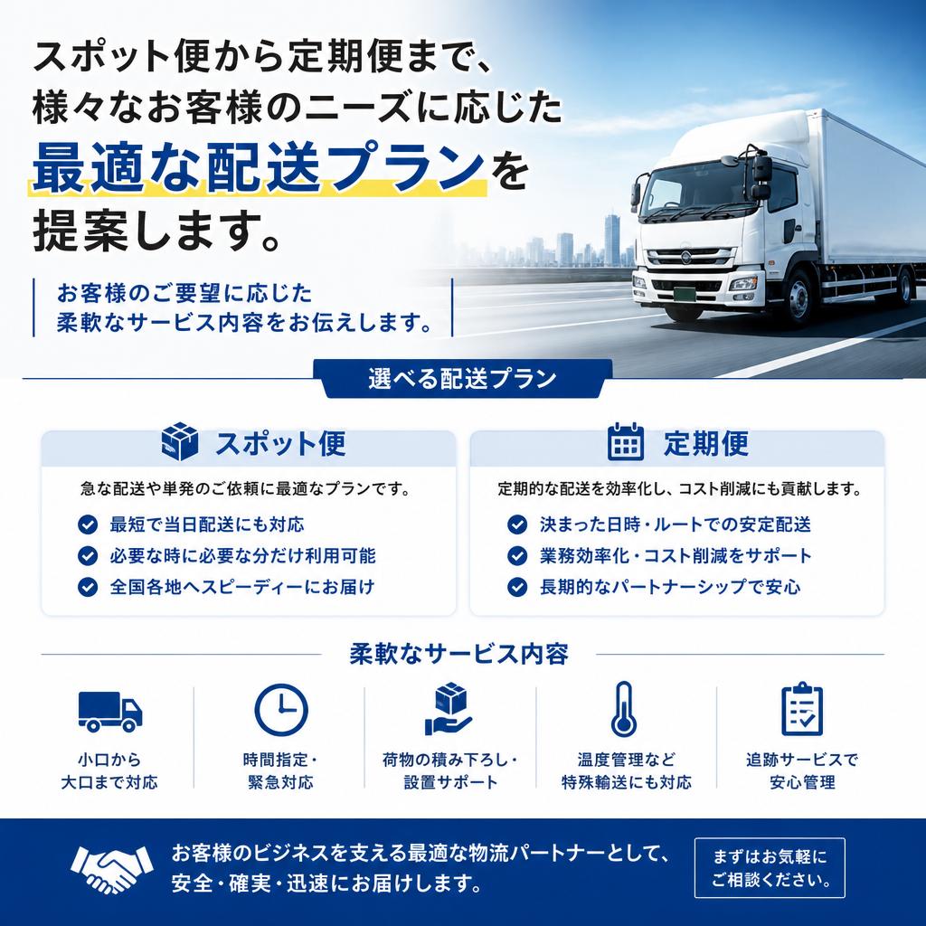 多様な配送プラン