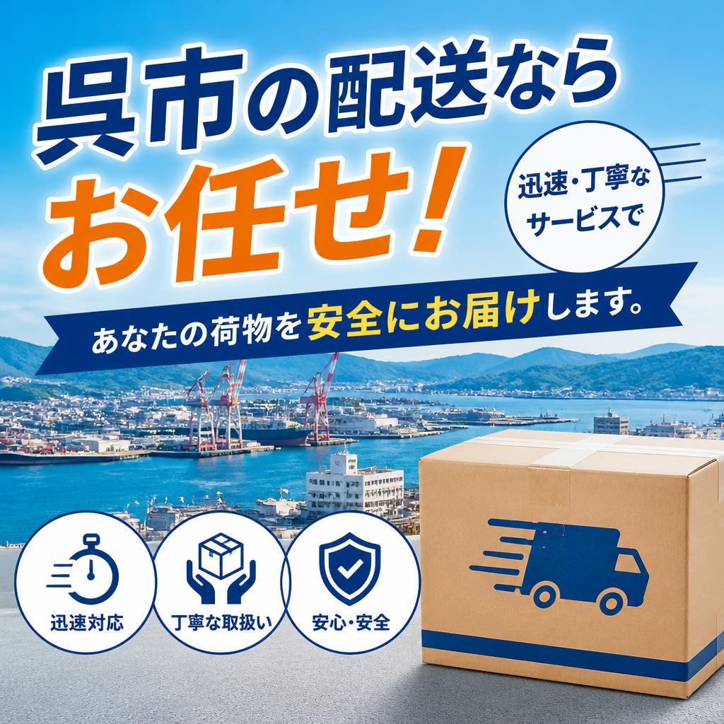 呉市の配送ならお任せ！迅速・丁寧なサービスであなたの荷物を安全にお届けします。