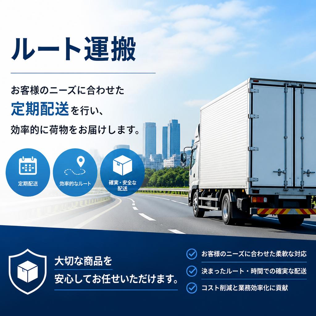 安心と信頼を提供するルート運搬