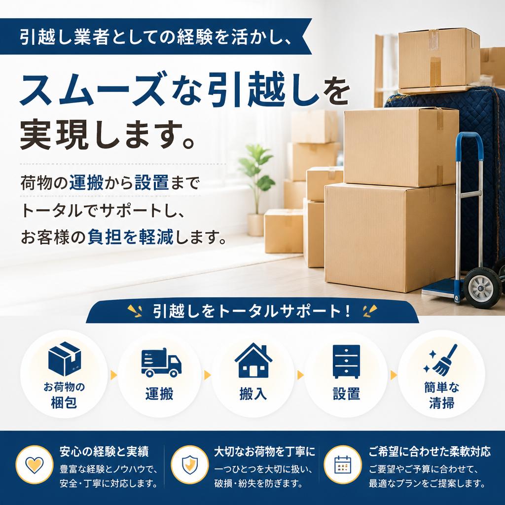 快適な引越し業務をサポート