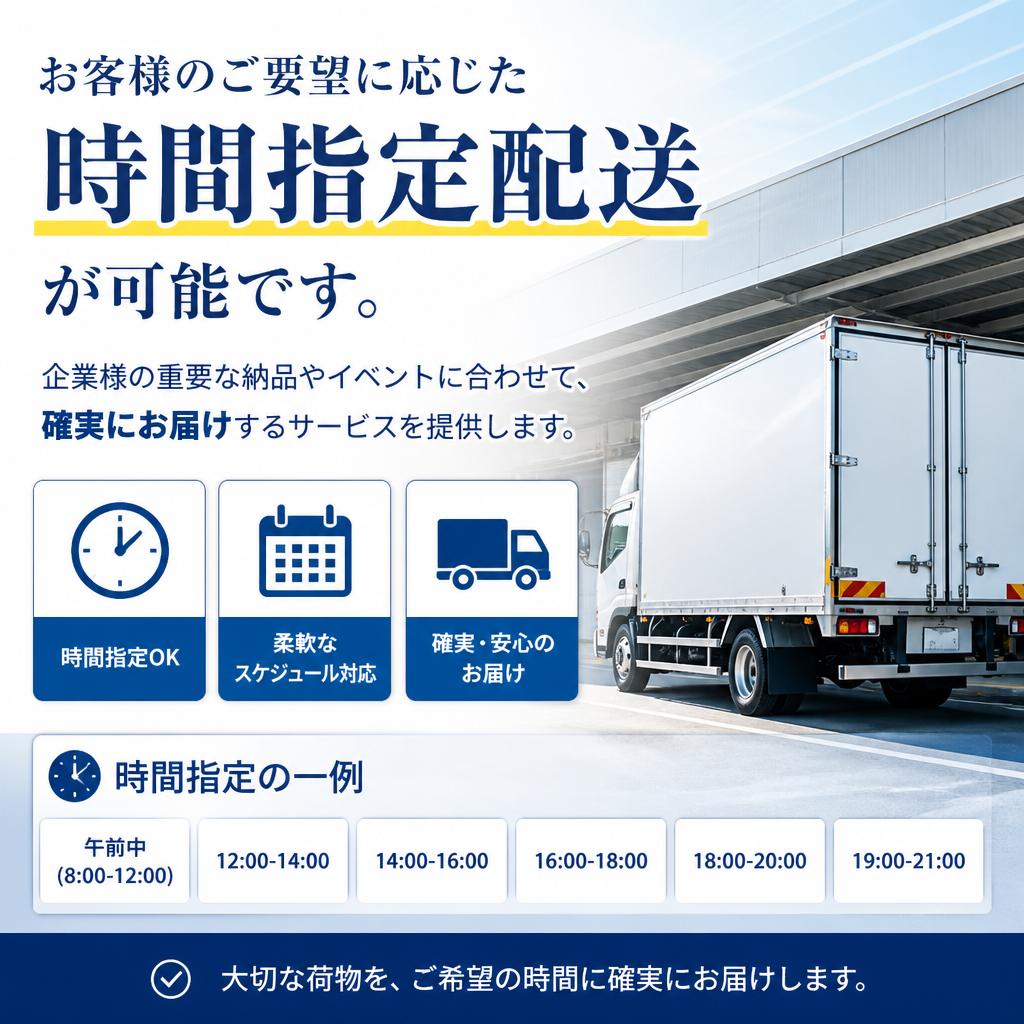時間指定配送で安心を提供