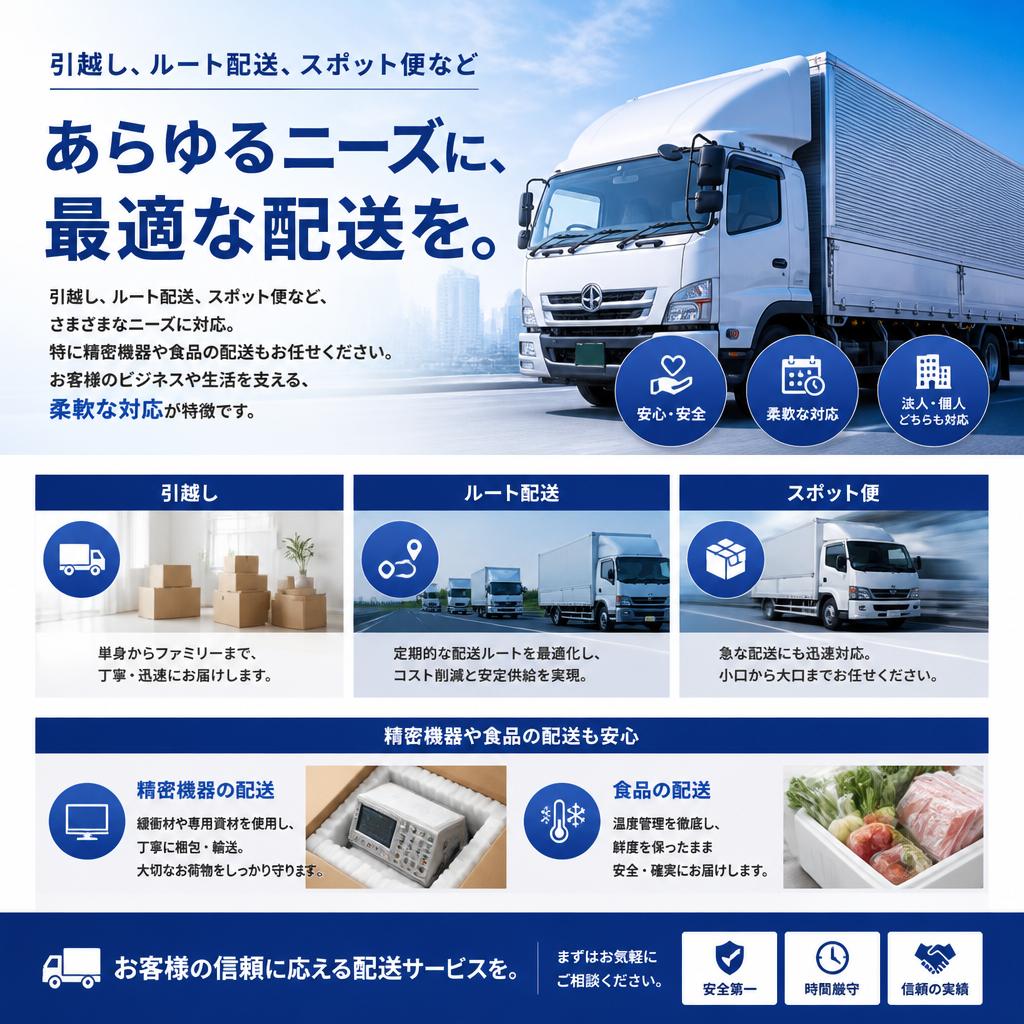 多様なサービス内容