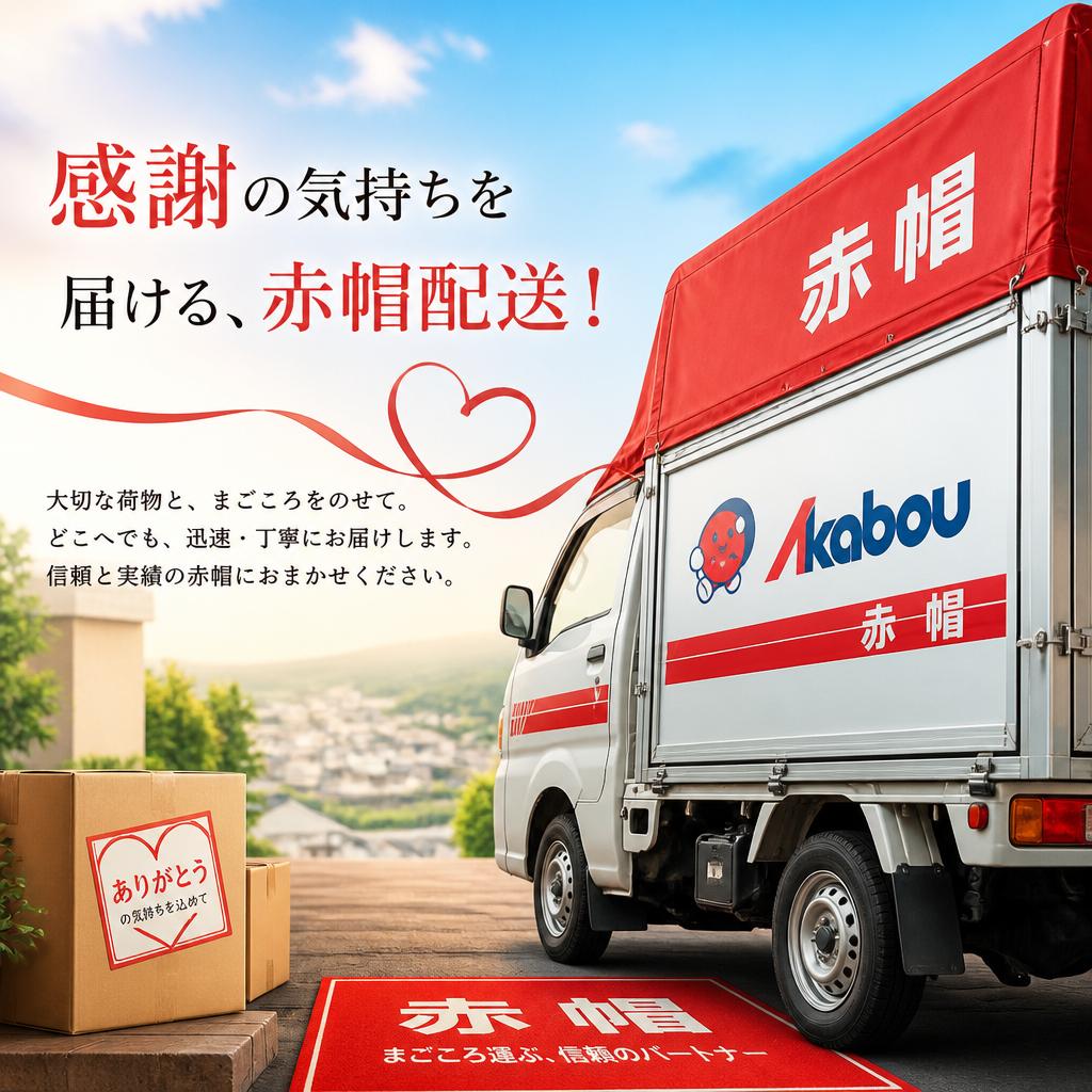 感謝の気持ちを届ける、赤帽配送！