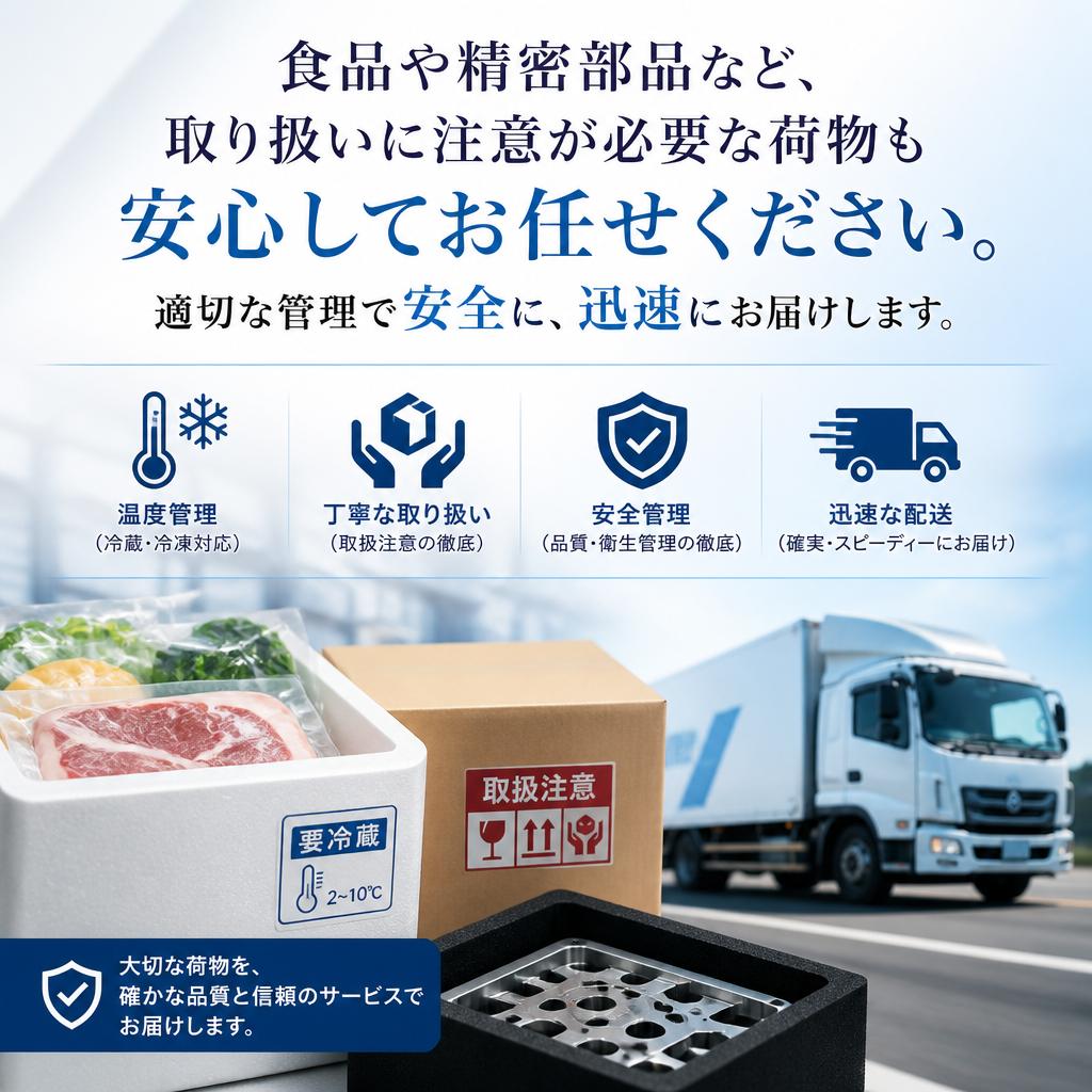 特別な荷物も安心してお任せ
