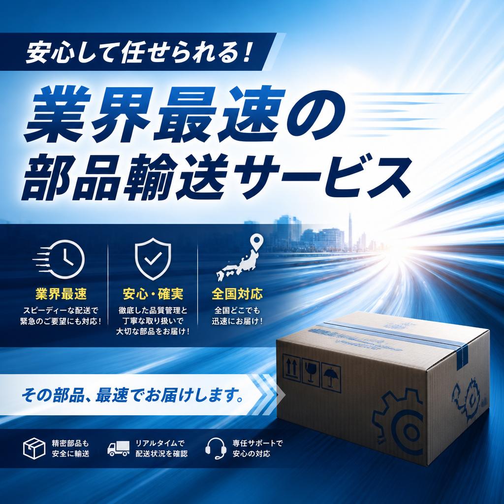 安心して任せられる！業界最速の部品輸送サービス