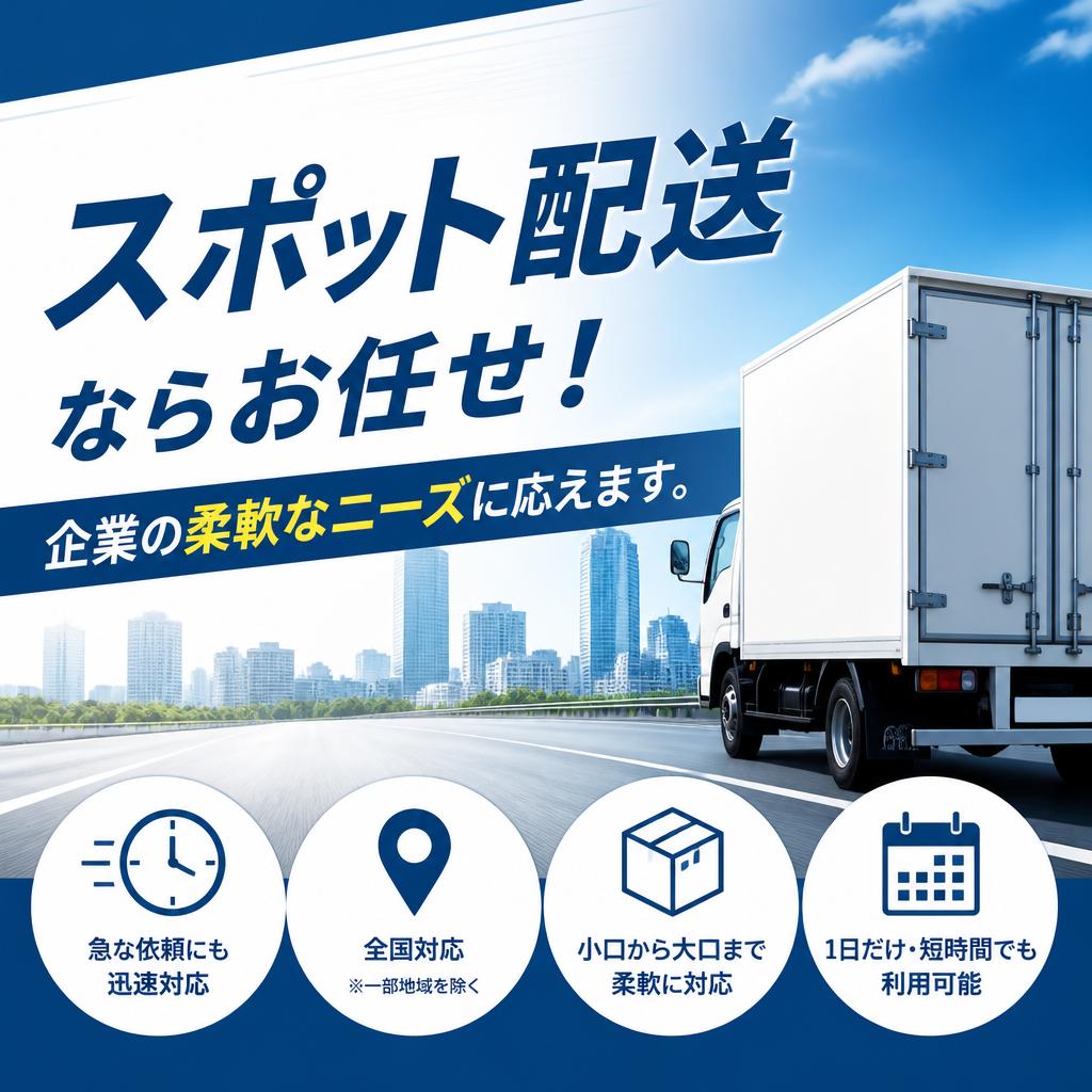 スポット配送ならお任せ！企業の柔軟なニーズに応えます。