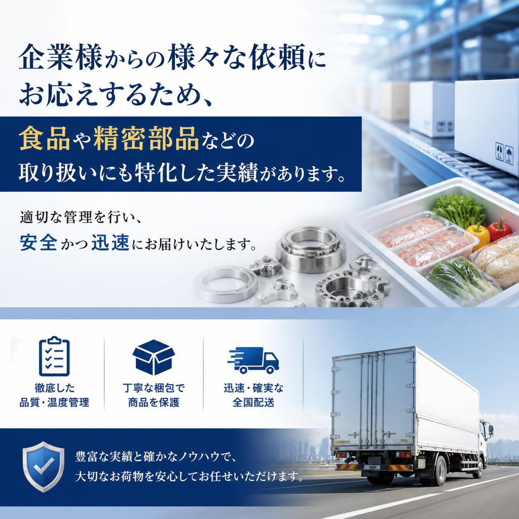 多様な荷物の取り扱い