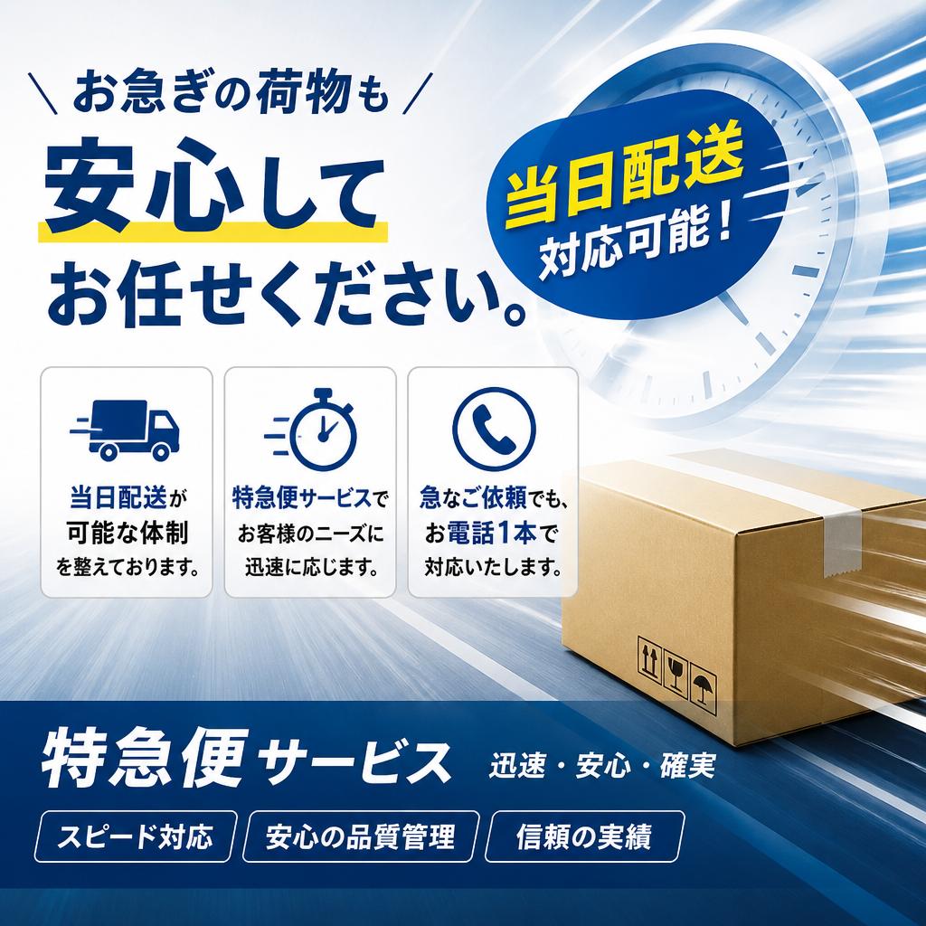 緊急輸送もお任せ！