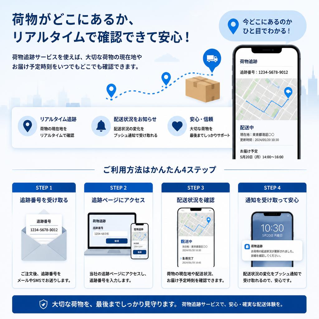 荷物追跡サービスで安心