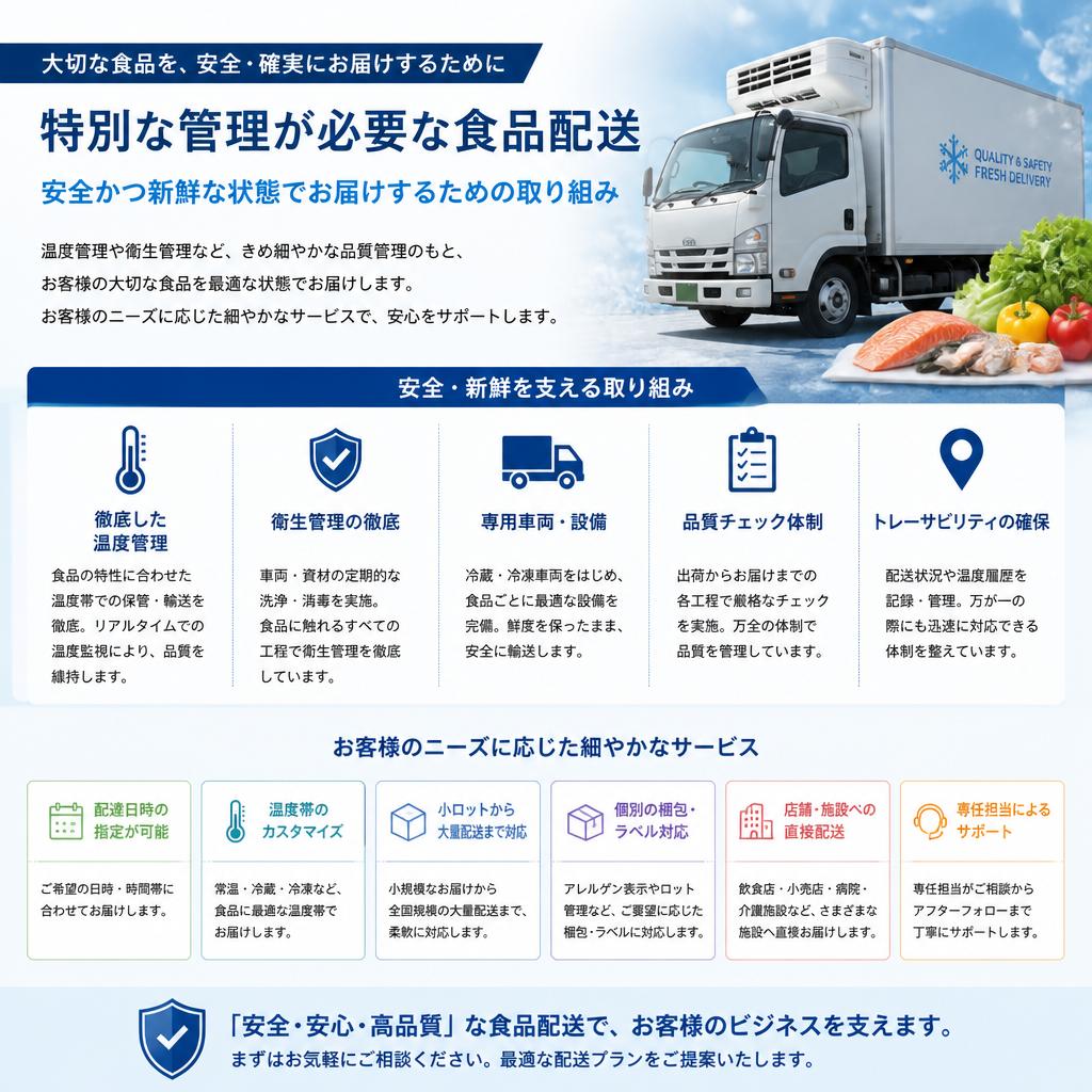 食品配送の専門性