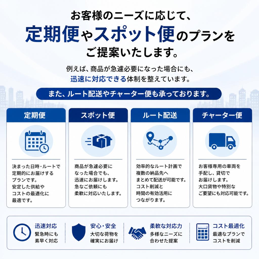 柔軟なサービスプラン