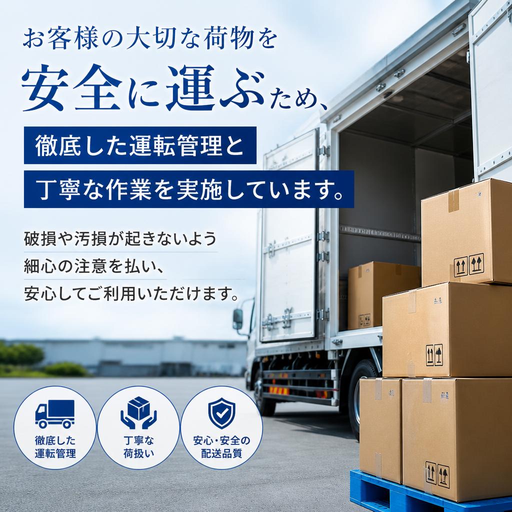 安全･丁寧な物流、信頼の証