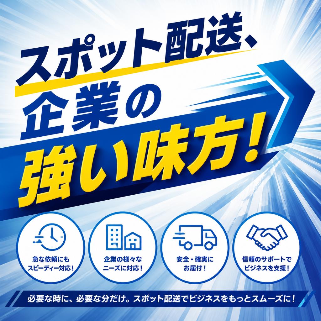 スポット配送、企業の強い味方！