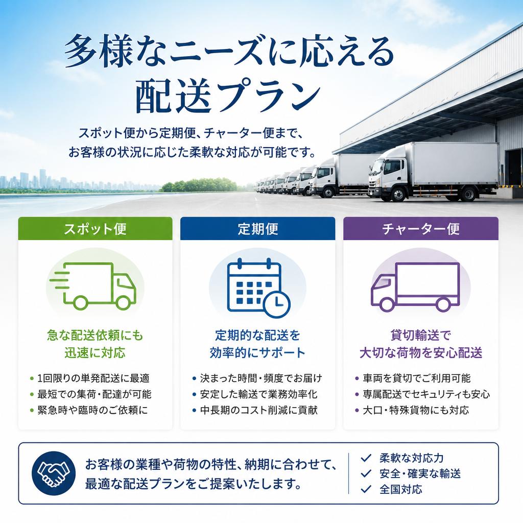 多様な配送プランのご提案