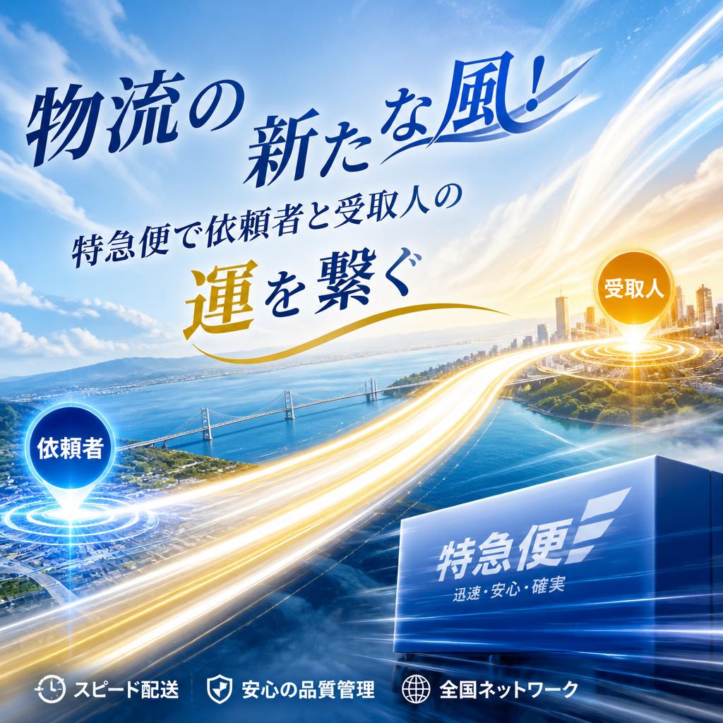 物流の新たな風！特急便で依頼者と受取人の運を繋ぐ