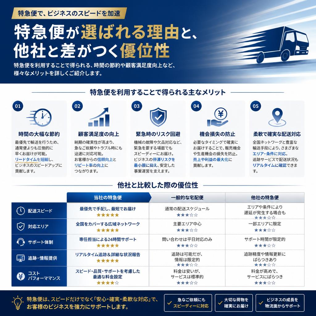 特急便を利用するメリット