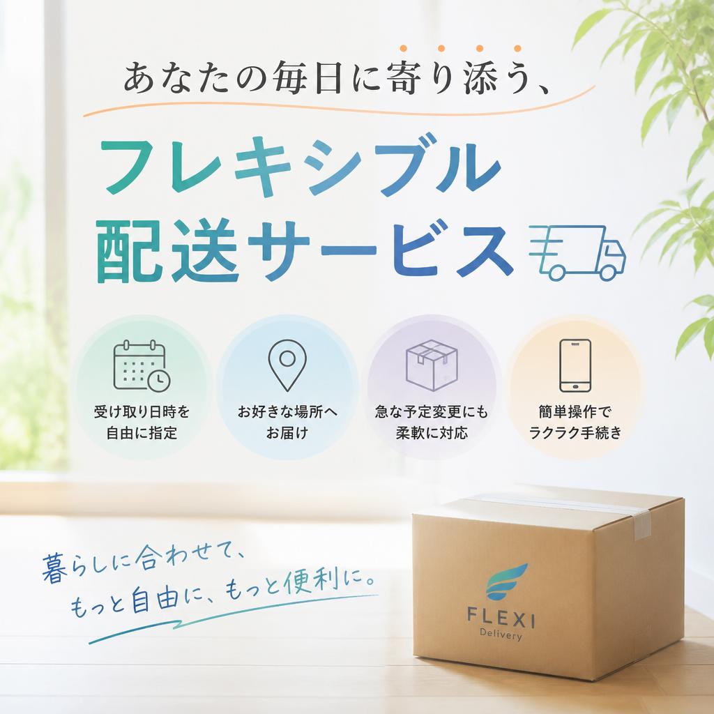 あなたの毎日に寄り添う、フレキシブル配送サービス