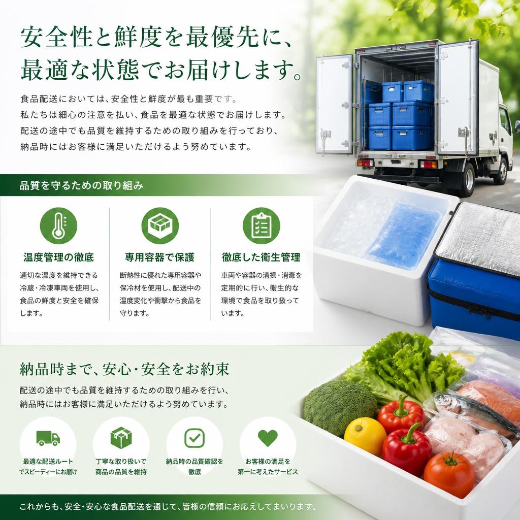 新鮮な食品配送の重要性