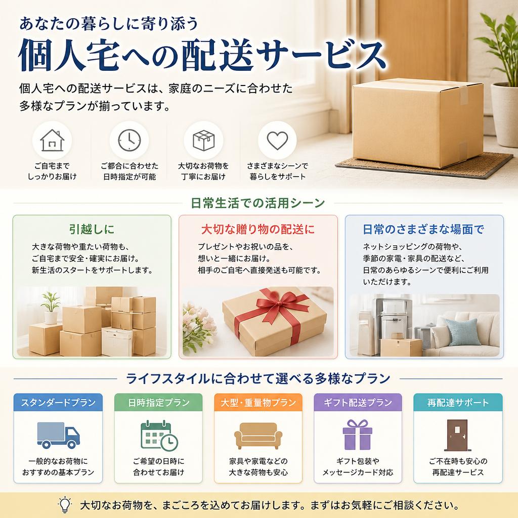 個人宅配送の利便性