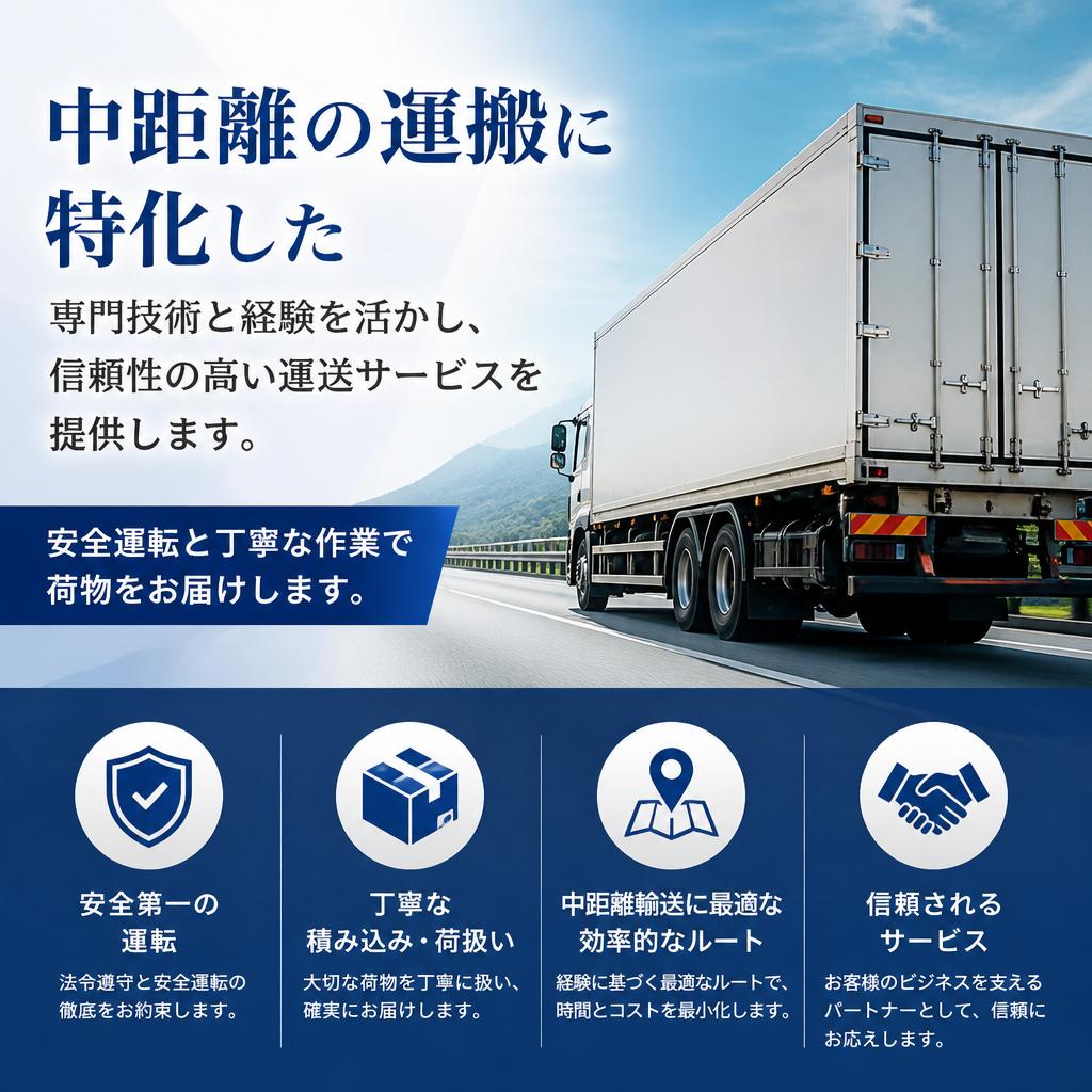 中距離運送のプロフェッショナル