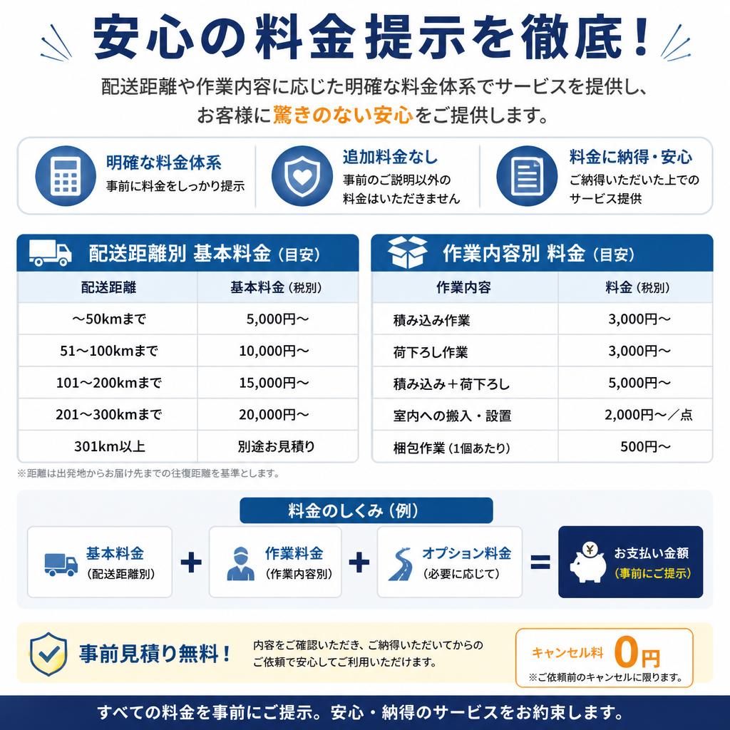 明確な料金体系