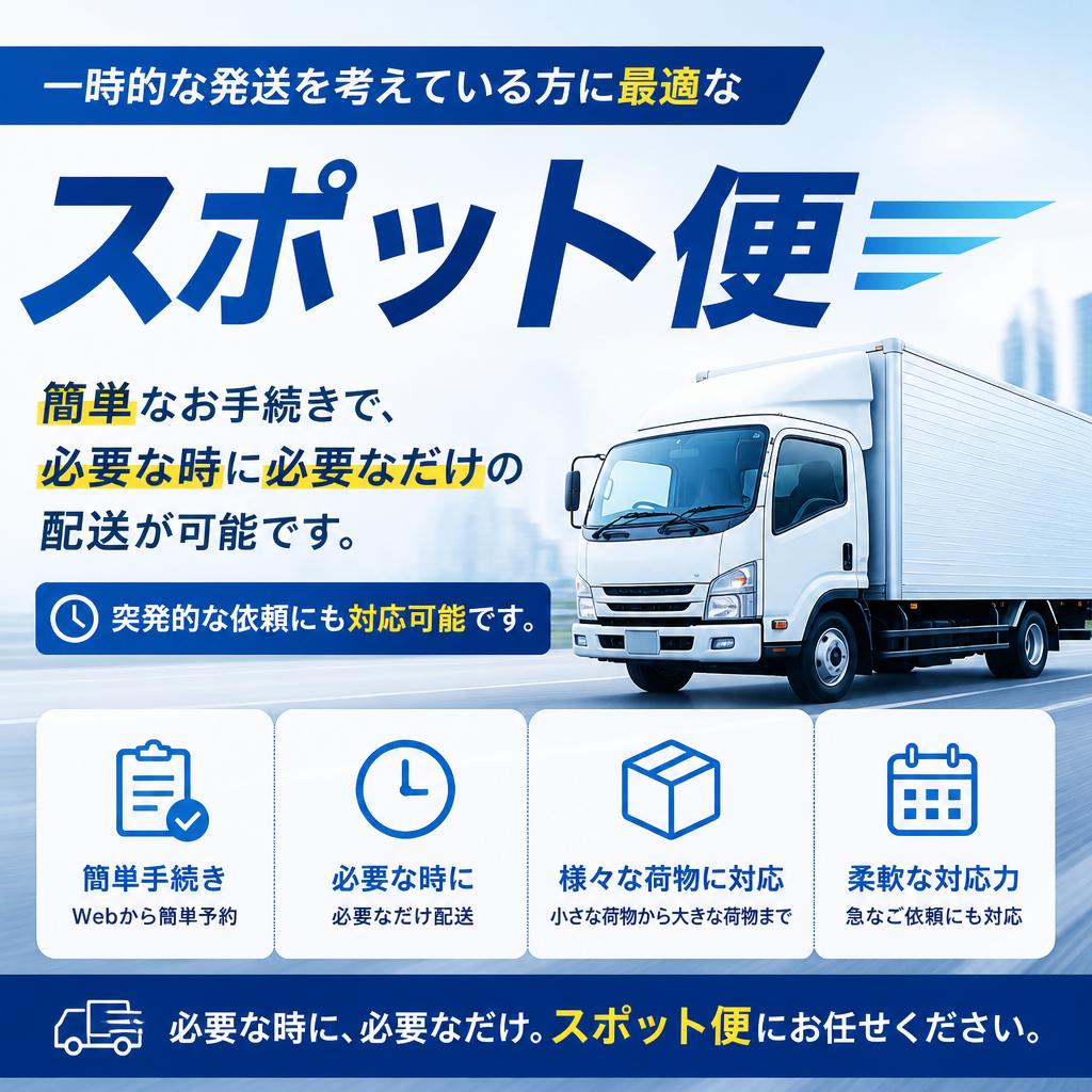 スポット便の魅力