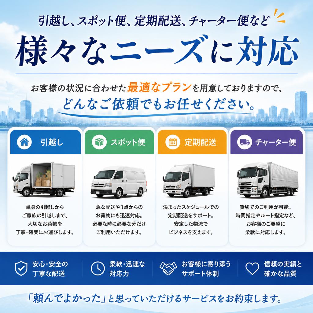 多様な配送プラン