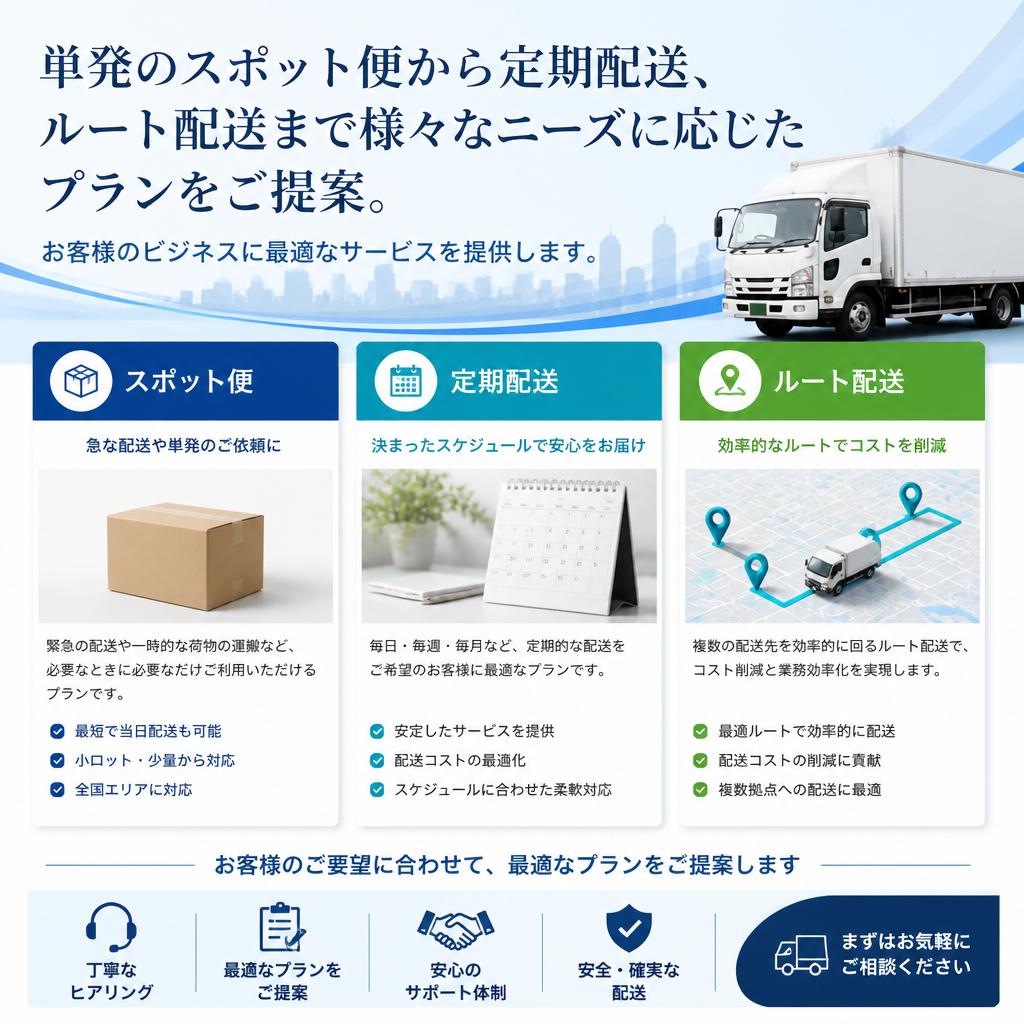 柔軟なサービスプラン