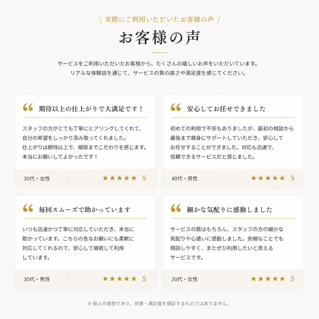 お客様の声